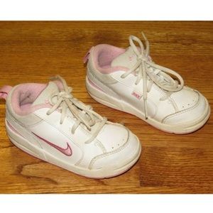 White & Pink Nike Tennis Shoes